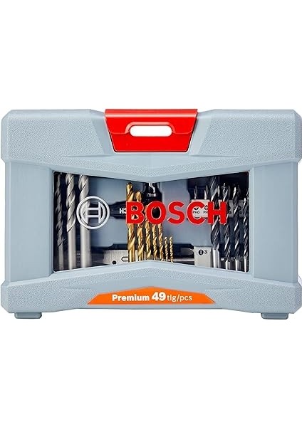 Professional Accessories 49 Parça Uç ve Matkap Ucu Premium X-Line Seti (Beton Matkap Ucu, Fayans Matkabı, Evrensel Tutucu, Derinlik Durdurucu, Uç El Tornavidası, Sağlam Çanta Içinde, Aksesuar modelleri