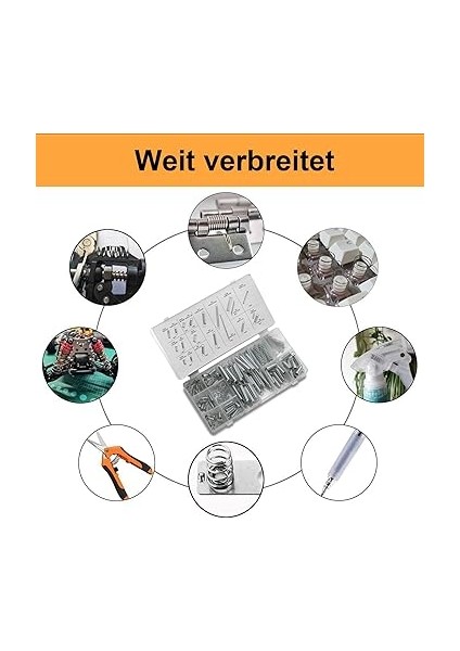 200 Adet Yay Çeşitleri Seti, (20 Boy) Çekme Yaylı, Helezon Yaylı, Çelik Yay, Karbon Çelik Sıkıştırma Yay Seti Çeşitleri Kutulu Yaylar modelleri