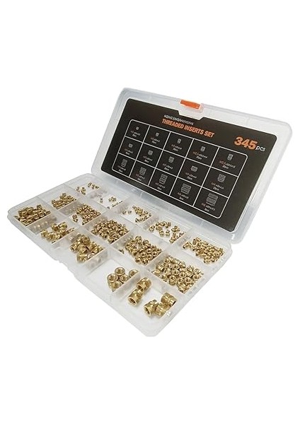 3D Baskı Sıcak Eriyik Isı Tırtıllı Gömülü Enjeksiyon Bakır Ekleme Somunu 345 Adet 7 Adet Isı Ayarlı Ekleme Ipuçları M2 M2.5 M3 M4 M5 M6 M8 Sıcak Eriyik Somunlar Basın Kafası Gömülü Somun Kiti fiyatları