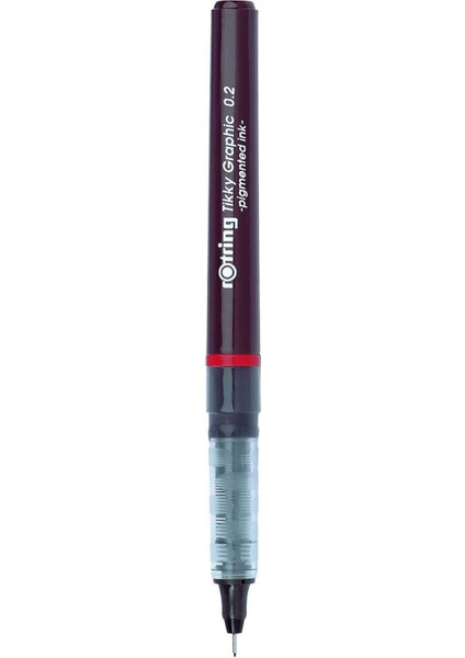 Tikky Graphic Keçe Uçlu Teknik Çizim Kalemi, 0,2 Mm, Siyah Mürekkep