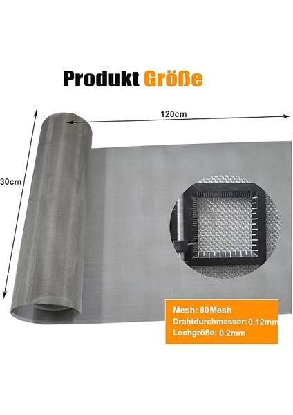 Tel Izgara, Ince Ilmekli, 30 cm x 120 cm (80 File), Sineklik, Metal Izgara, Paslanmaz Çelik 304, Tel Örgü, Tel Örgü, Böcek Koruma Izgarası, Filtre Süzgeci, Yaprak Filtre Ağı, Filtreleme Bezi fiyatları