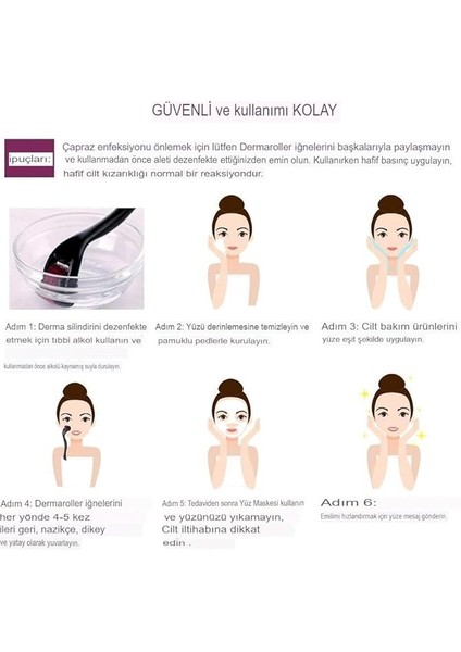 Hoala Dermaroller Titanyum Uçlu 540 Iğneli Derma Roller 0.5 mm Iğne (Koruma Kutulu) indirimleri