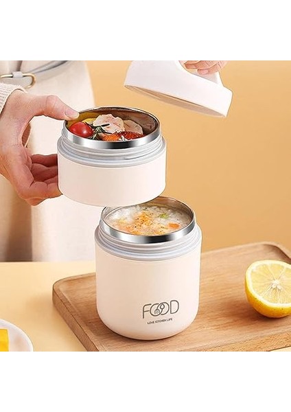 Öğle Yemeği Için Termos, 2 Katlı, Çift Dunanarlı, Nanakum Yalıtımlı Termos, Yalıtımlı Gıda Şişesi, Öğle Yemeği, Çorba, Sıcak Yemekler, Smoothie Için Sızdırmaz Saklama, Peosevi, Çift Katmanlı - Bej, 1 fiyatları
