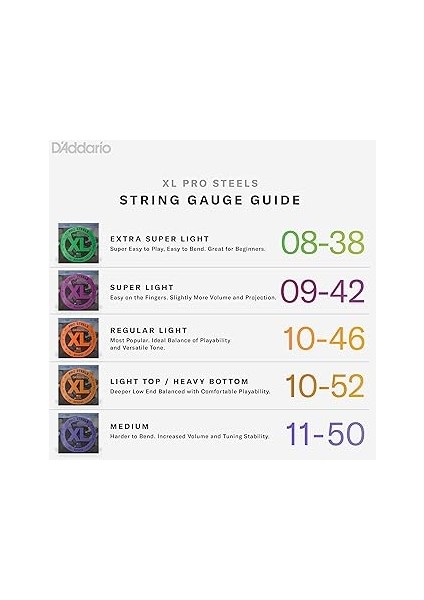 EPS520 Elektro Gitar Tel Seti, Xl, 9-42, Long Scale, fırsatları