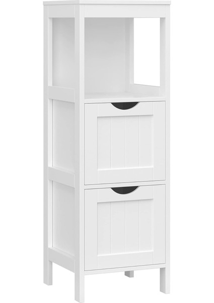 banyo dolabı, çok amaçlı banyo rafı, 4 katlı, ahşap, köşe dolabı, dolabı, beyaz, bbc42wt, 30 x 89 x 30 cm