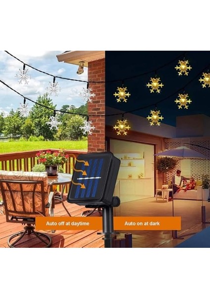 7 Metre 50 LED Günışığı Kartanesi Dış Mekan Işıkları, Güneş Enerjili LED Işıklar fiyatları