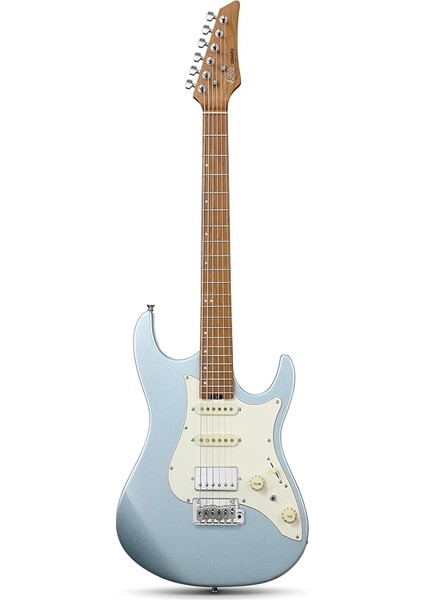 39 Inç Elektro Gitar, DST-550 Elektro Gitar, Sağlam Çift Kesim Kavak Gövdeli, Ileri Seviyedekiler ve Profesyonel Oyuncular Için, 7 Ses Açma Seçeneği ve Tremolo Köprüsü, Bonus Çanta, Buz Mavisi