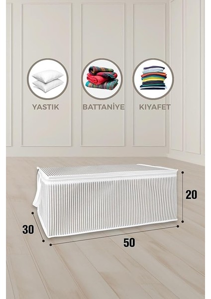 Kapısı Baza Altı Düzenleyici Kumaş Hurç (50 x 30 x 20) (5 Adet Gri) modelleri