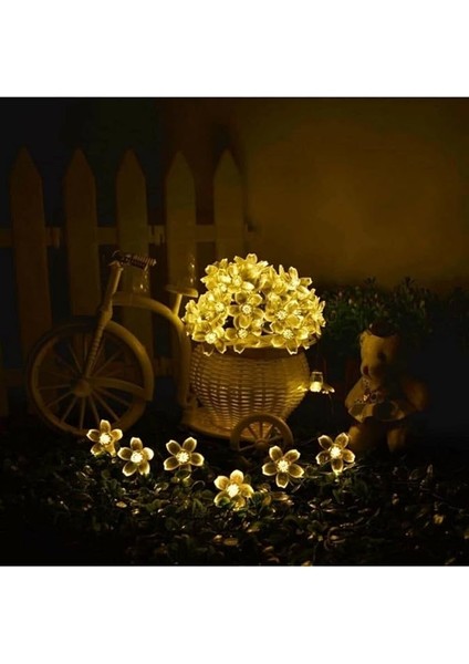 Desenli Solar Aydınlatma-30 Ledli Güneş Enerjili 2 Fonksiyonlu Günışığı Sarı Bahçe LED 1430 fiyatları