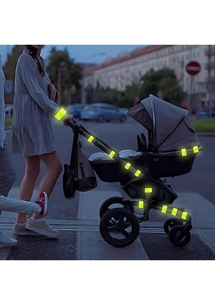 Kol Bandı Yansıtıcı Bileklik 2 Adet Yeşil-Sarı, 3cm x 40CM, Kendiliğinden Sarıcı fırsatları