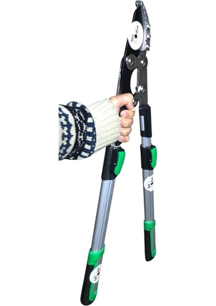 Uzatmalı Dal Budama Makası 5cm Ağız Çelik Bıçaklı Ayarlanabilir Sap Uzayan Kollu Makas