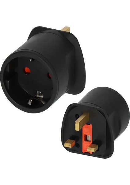 Seyahat Fişi/seyahat Adaptörü (Ingiltere Prizi ve Avrupa Fiş Için Seyahat Prizi Adaptörü) Renk: Siyah