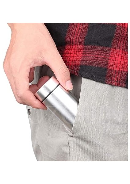 Alüminyum Saklama Kavanozu Taşınabilir Hava Geçirmez Koku Korumalı Konteyner Şişe Baharatlar, Kahve ve Çaylar Için Çok Amaçlı Saklama Kabı 80ML (Gümüş&amp;siyah) indirimleri