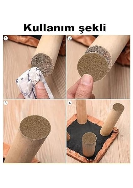 Mobilya Keçesi,kendinden Yapışkanlı Zemin Koruyucu Kahverengi (Çap 18MM) fırsatları