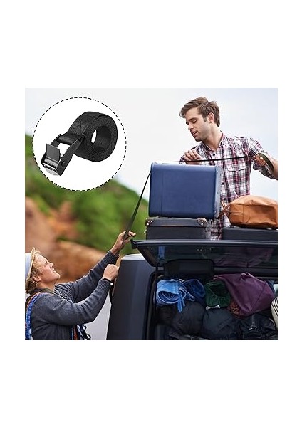 6 Adet Kısa, Germe Kayışı, 1 M, Ayarlanabilir Bağlama Kayışı, Kelepçeli Kilit, Motosiklet, Bagaj Paketleri, Kamp Için (Siyah) modelleri