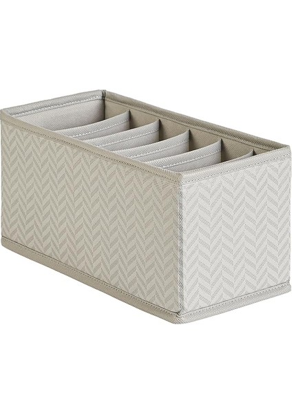 Home Textile 6 Bölmeli Balıksırtı Çekmece Içi Düzenleyici Kutu 13 x 28 x 13 cm