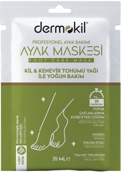 Kil &amp; Kenevir Yağli Ayak Maskesi (35 Ml)