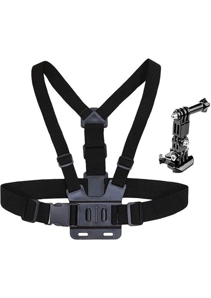Aksiyon Kameralara Uyumlu Göğüs Bağlantı Askısı ve Çok Fonksiyonlu J Hook