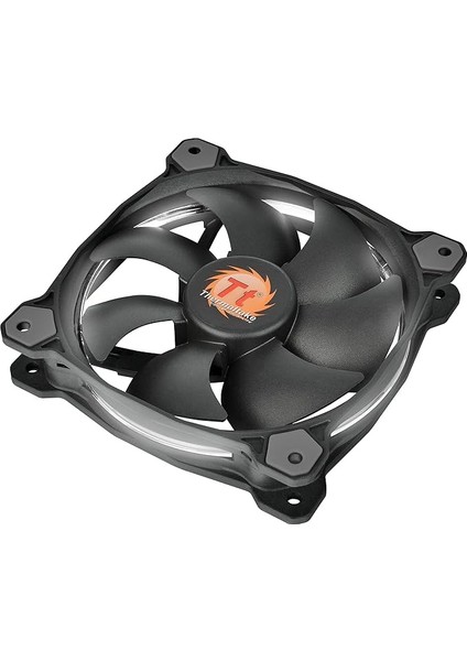 Riing Serisi 120MM Yüksek Statik Basınçlı Beyaz Halka Ledli Titreşim Önleyici Kasa&amp;radyatör Fanı, CL-F038-PL12WT-A