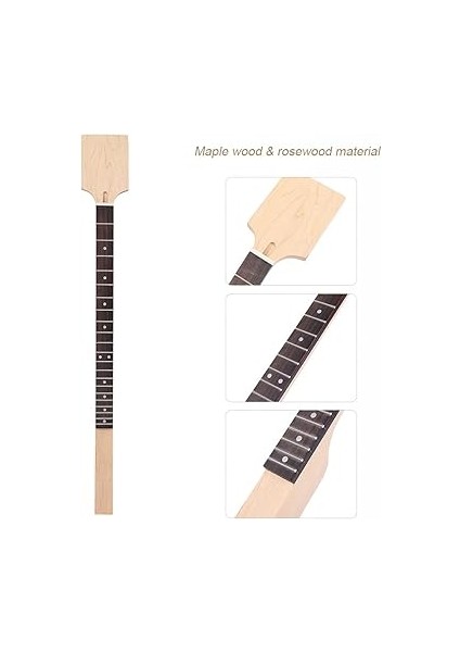 Gitar Boynu, Bitmemiş Akçaağaç Boynu Dıy 3 Veya 4 Teller Puro Kutusu Gitar Bas, Akçaağaç Ahşabı, Dıy Çalışması Için indirimleri