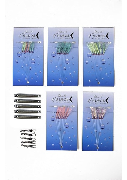 Istavrit, Kurşunlu Fırdöndülü Çapari Set 5'li Paket