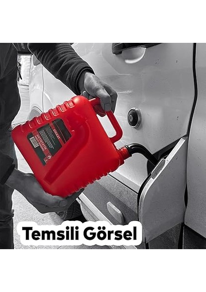 Boşaltma Borulu Plastik Antistatik Benzin Bidonu 5 Litre Akaryakıt Mazot Taşıma Doldurma Depolama fırsatları