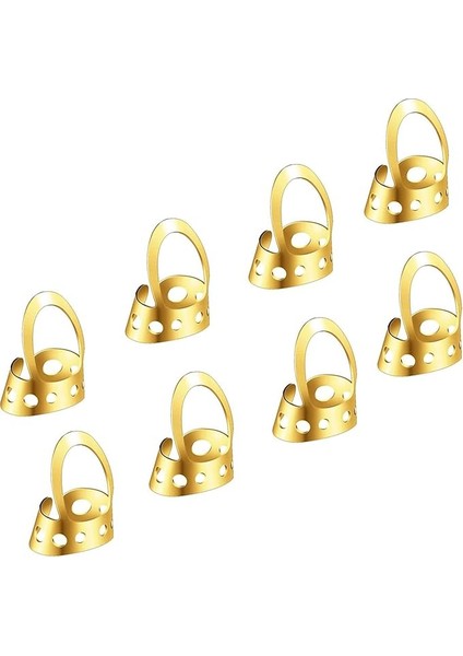 Banjio Klasik Akustik Gitar Elektro Gitar Için Plastik Kasa ile 8 Paket Ayarlanabilir Parmak Seçtikleri Plectrum