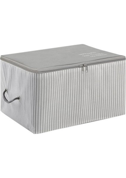 Home Textile Küçük Boy Gri Çizgili Stuff &amp; Things Hurç 30 x 22 x 18 cm