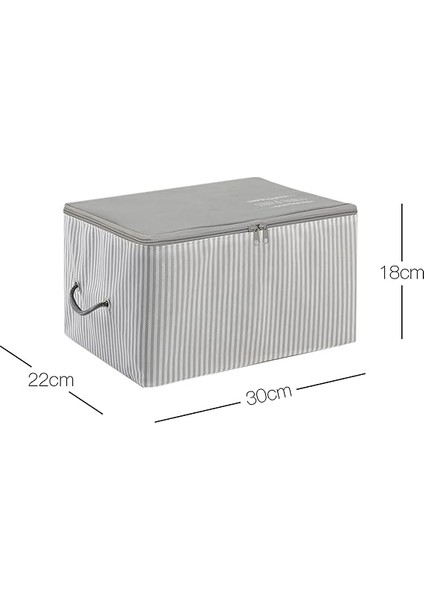 Home Textile Küçük Boy Gri Çizgili Stuff &amp; Things Hurç 30 x 22 x 18 cm fiyatları
