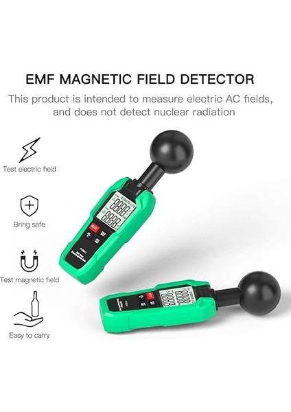 Emf Metre Dijital Elektromanyetik Alan Radyasyon Dedektörü 3 Problu 360° Ölçüm Için El Tipi Dijital Manyetik Alan Dedektörü Ev Için fırsatları