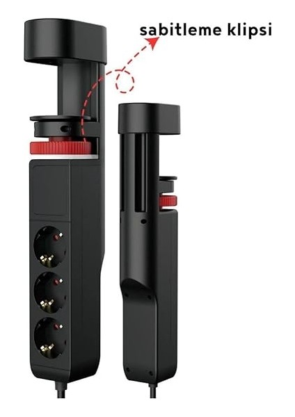 Akım Korumalı Priz Masa Kenarı Ayarlanabilir 3 Priz + 2 USB + 1 Type C Girişli Priz modelleri