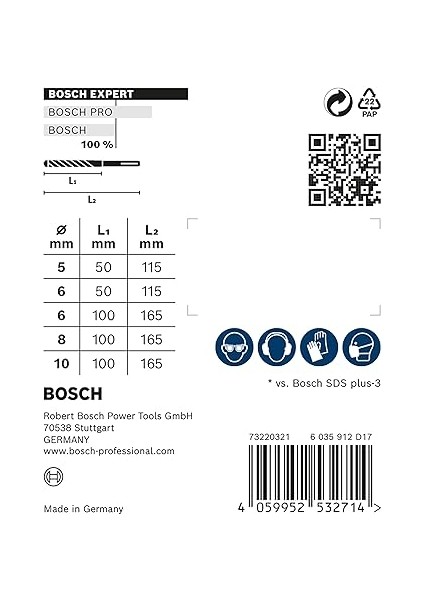 Professional Accessories 5 Parça Expert Sds Plus-7x Kırıcı Delici Delme Uçları (Yumuşak Taş, Sert Taş, Beton, Donatılı Beton, Beton Bina Bloku, Ø 5-10 Mm, Aksesuar Kırıcı Delici) fırsatları