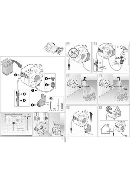 8696 Rotoroll Evolutıon Kasetli Hortum Makarası- Otomatik Sarma, 20 Metre Set indirimleri