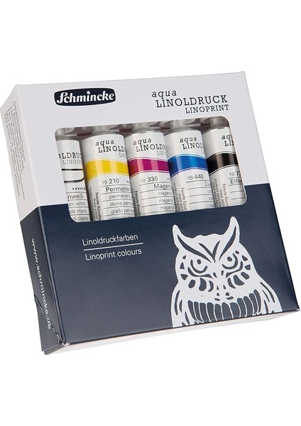 Sanatçı, Aqua-Linoldruck, Linoldruckfarben, Kartonset 5 x 20 ml Tüp