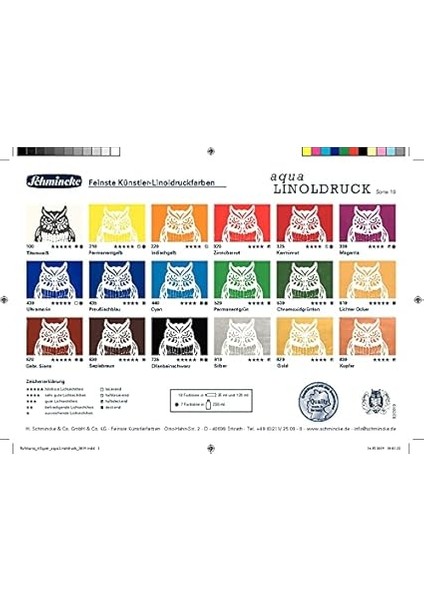 Sanatçı, Aqua-Linoldruck, Linoldruckfarben, Kartonset 5 x 20 ml Tüp fırsatları