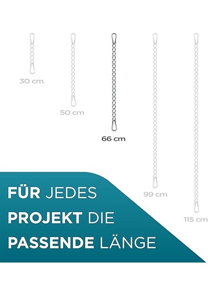 Uzatma Zinciri, Hamak Için Iki Karabinalı Hamak | Çeşitli Uzunluklarda (Zincir 66 Cm) modelleri