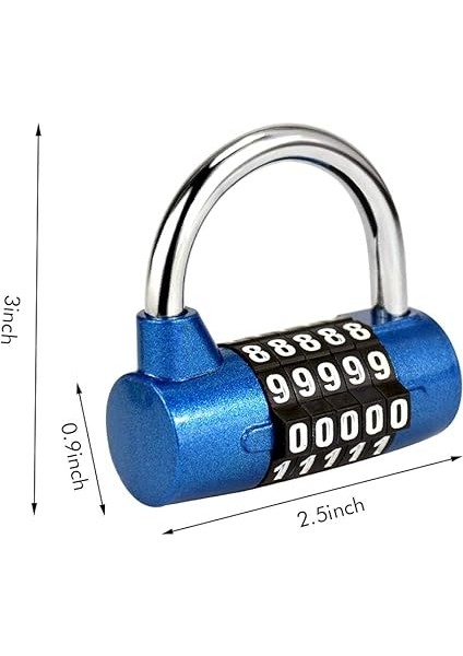 5 Haneli Şifreli Kilit, Asma Kilit, Kombinasyonlu Şifreli Kilit, Okul, Spor Salonu, Kılıf, Alet Kutusu, Çit, Dolap Vb. Için Sıfırlanabilir - Kırmızı ve Siyah (Mavi) fırsatları