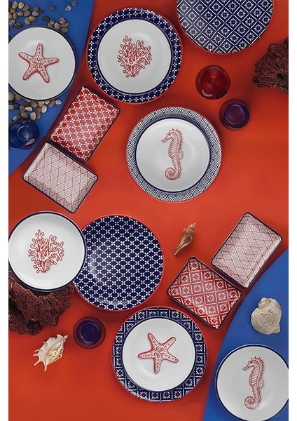 Porselen Zeugma 18 Parça 6 Kişilik Ikram Seti