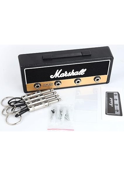 Anahtar Panosu Anahtar Askısı Duvara Montaj, Anahtarlık Jack Rack 2.0 JCM800 Anahtar Kutusu Vintage Gitar Anahtar Kancası Tutucu 4 Gitar Fişli fırsatları