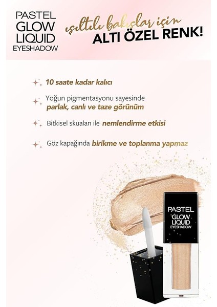 Glow Liquid Eyeshadow - Likit Far, 225 Champagne, 2.3 ml modelleri