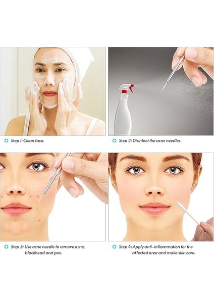 Siyah Nokta Çıkarıcı Aracı Siyah Nokta Remover Sivilce Popper Sivilce Leke Için Araç Kiti Komedone Akne Zit Whitehead Yüz Çene Noze Alın Yanak Vücut fiyatları