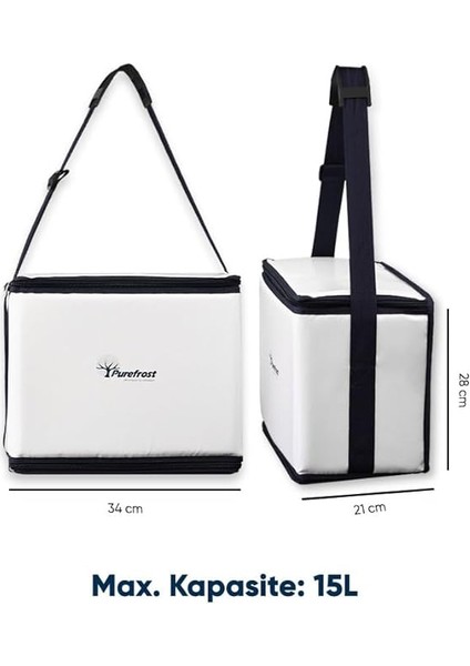 PF15 Thermo-Pure® Teknolojisi ile Elektriksiz&amp;buzsuz Hızlı Soğutma / 16 Saat Soğuk Muhafaza Katlanır Outdoor Kamp Piknik Termal Termos Buzluk Soğutucu Çanta + 6 Adet Thermo-Pure® Jel Paket modelleri