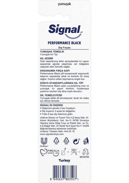 Diş Fırçası Performance Black 2 Kat Yumuşak 31 gr 1+1 modelleri