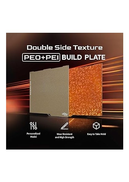 Peı Yapı Plakası Bambu Lab X1/ X1C/A1/P1P/ P1S 3D Yazıcı Için, 257 x 257 mm Doku Peı Yapı Plakası + Peo Doku Plaka 3D Yazıcı Esnek Yaylı Çelik Çıkarılabilir Platform fiyatları