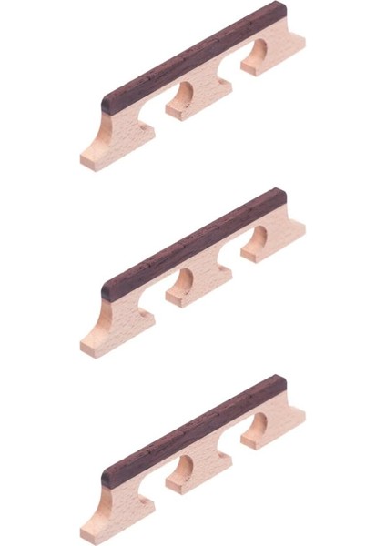 3 Adet Banjo Aksesuarı Banjo Köprüsü Gitar Köprüsü Yedek Gül Ağacı Akçaağaç