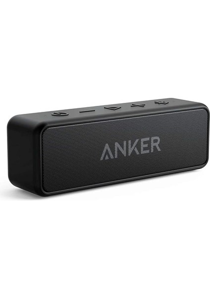 By Anker, Soundcore 2 Bluetooth Hoparlör - 12W Stereo Ses - Ipx7 Suya Dayanıklılık - 24 Saate Varan Şarj - Siyah - A3105