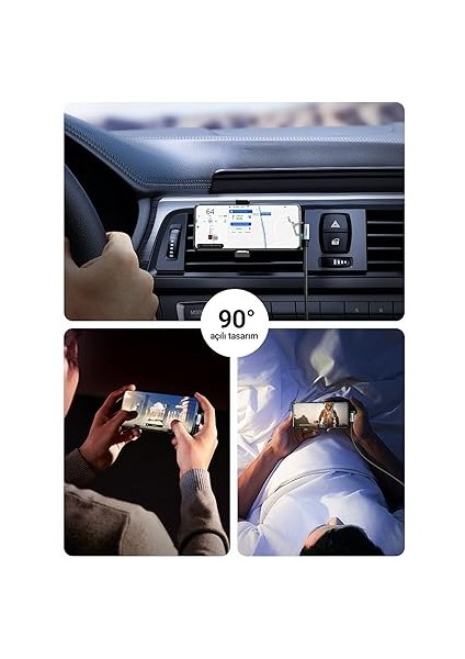 Type-C USB 3.0 90 Derece Açılı Örgülü Data ve Şarj Kablosu 1 Metre fırsatları