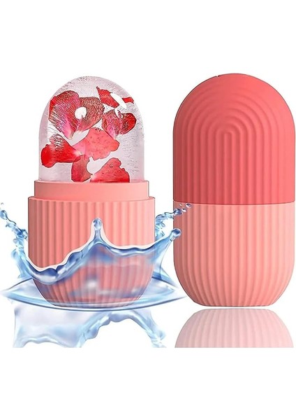 Silikon Buz Küpü Rulo: Yüz, Göz ve Boyun Masajı Için Cilt Bakım Aracı, Göz Torbalarını Giderici