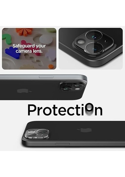 iPhone 15 / 15 Plus Kamera Lens Camı Koruyucu Glas.tr Optik (2 Adet) Crystal Clear - AGL06916 modelleri
