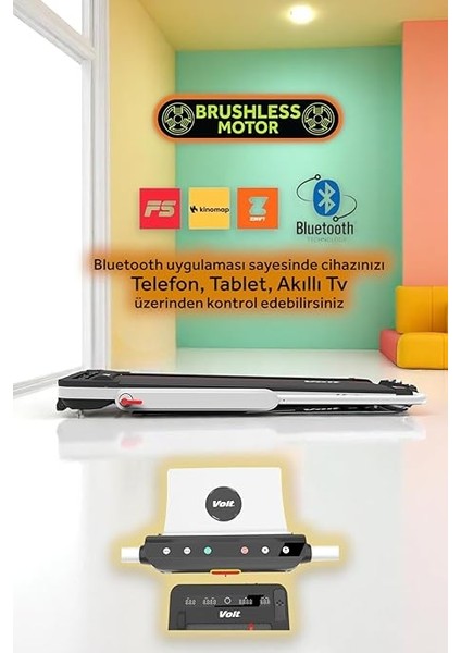 Trendfit Geniş Yürüyüş Alanı ve Darbe Emici Zeminli Katlanabilir Koşu Bandı – 2.0 Hp, Bluetooth Destekli fiyatları